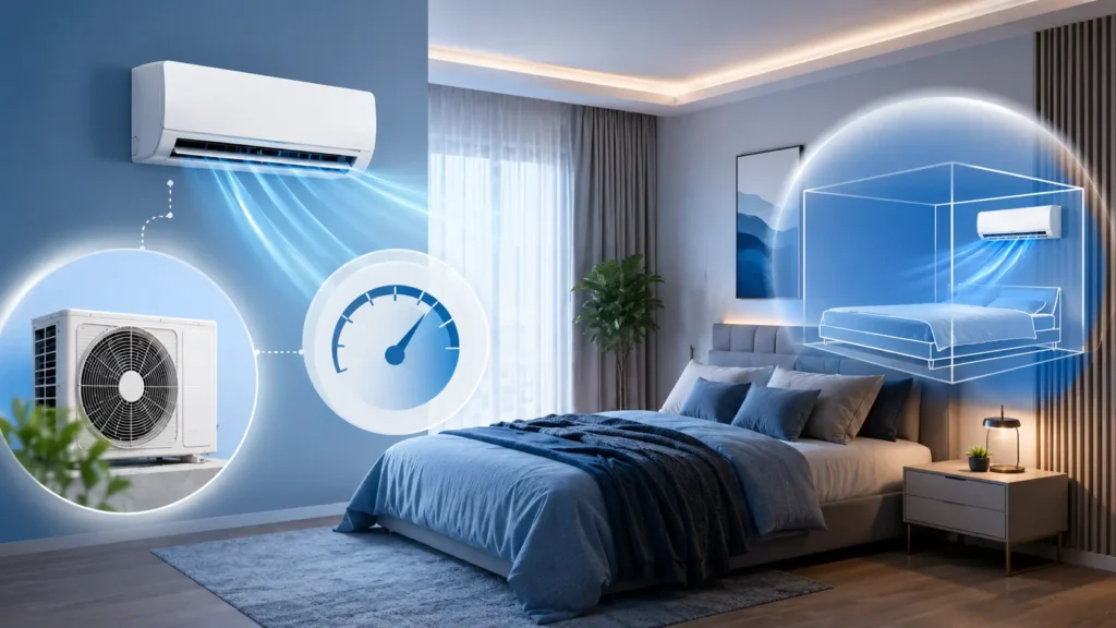 potencia ar condicionado quarto