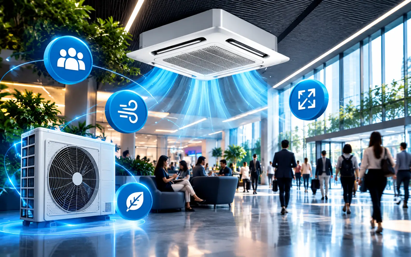 Leia mais sobre o artigo Como escolher um ar-condicionado para ambientes com muita circulação de pessoas